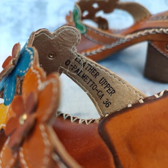 Beautiful L'Artiste Leather Sandals, Size 6 - Picture 4 of 9